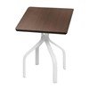 19" Square Recycled Polymer Side Table With Aluminum Pedestal-Base