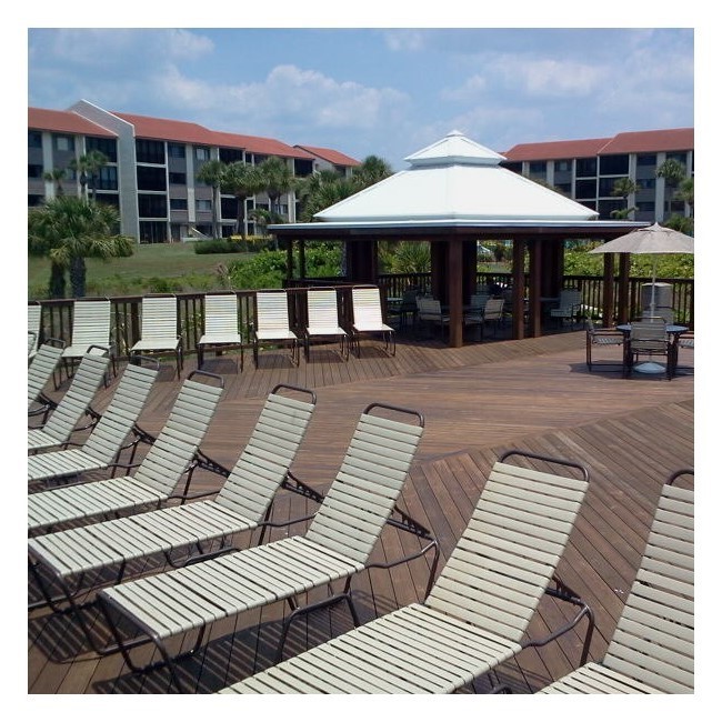 Senior Classic Vinyl Strap Chaise Lounge Furniture Leisure