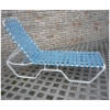 Crossweave Vinyl Strap Chaise Lounge