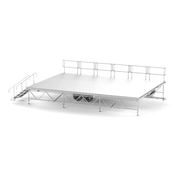 Towable Elevated Aluminum Stage