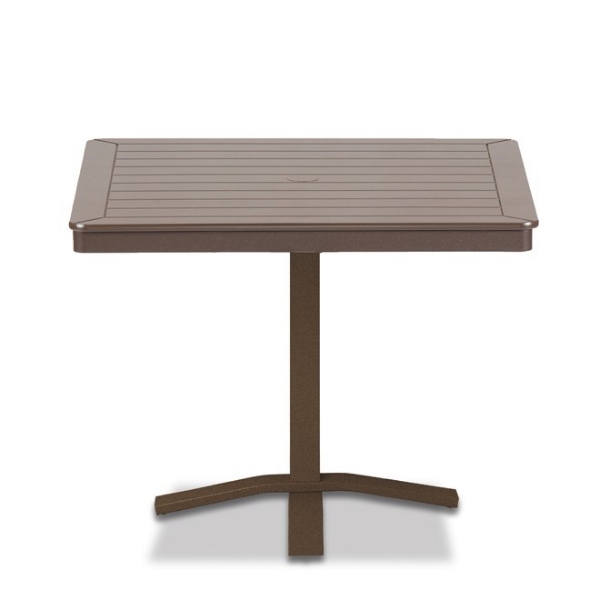 Slatted MGP Dining Table w/ Pedestal Base