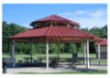 Octagonal Metal Duo-Top Park Shelter with 7' 6" Entry Height