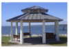 Octagonal Metal Duo-Top Park Shelter - Beachside