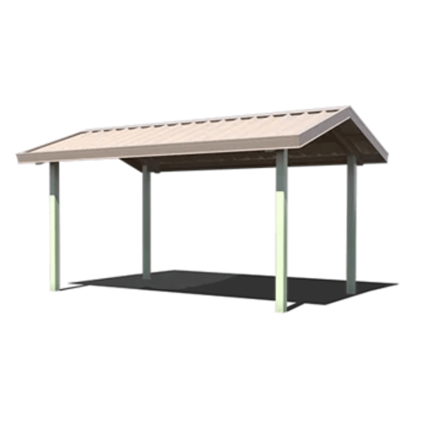 Gable End Metal Top Park Shelter With 7' 6" Entry Height