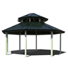 Octagonal Metal Duo-Top Park Shelter With 7' 6" Entry Height