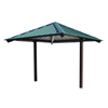 All-Steel Square Mini Shelter with 2 posts