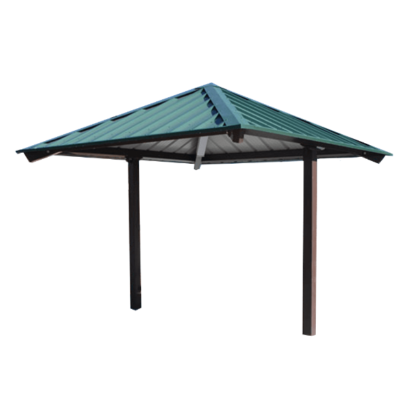 All-Steel Square Mini Shelter with 2 posts