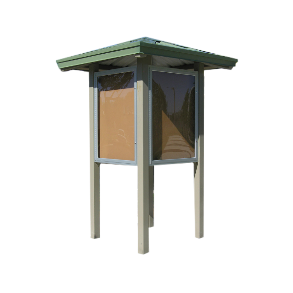 Kiosk All-Steel Square Mini Message Shelter - Surface Mount