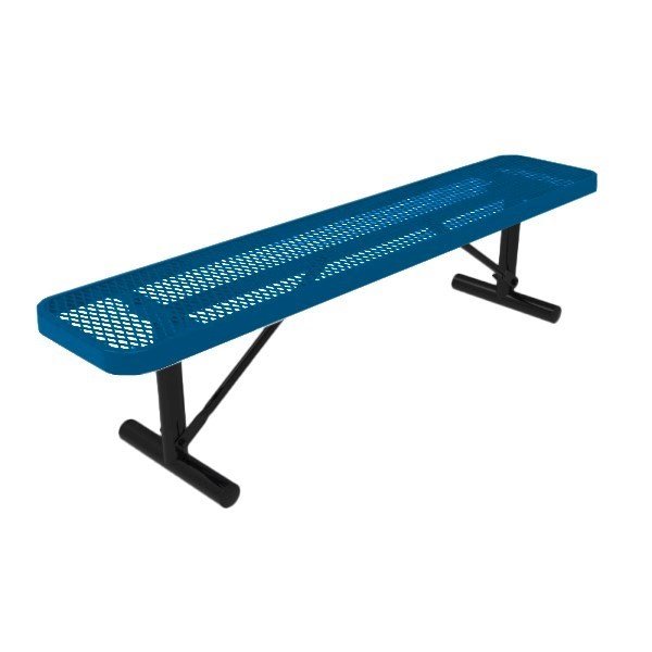 Elite Series 4 Ft. Thermoplastic Polyethylene Coated Backless Players Bench - 42 lbs. - Quick ship	