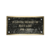 Custom Cast Bronze Metal Plaque