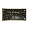 Custom Cast Bronze Metal Plaque