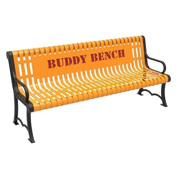 RHINO Series Slatted Austin Buddy Bench