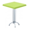 	Outdoor Restaurant Bar Height Table With Suncity Top And Modern Cast Aluminum Base