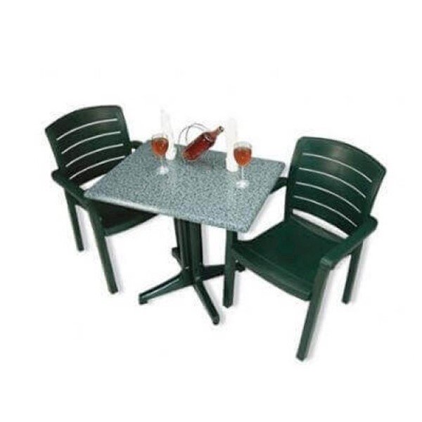 Plastic Resin Table and Chair Package, Acadia Dining Set	