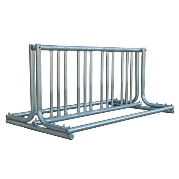 8 Space "J" Style Grid Style Bike Rack, Galvanized Steel	