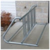 X-Large 28-36 Space "W" Style Grid Style Bike Rack, Galvanized Steel	