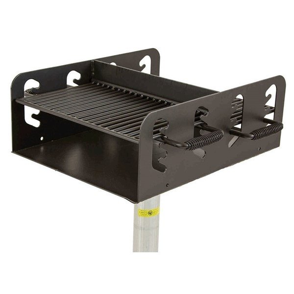 302 Sq. In. Cooking Surface Steel Grill With 4 Adjustable Positions And Galvanized Frame	