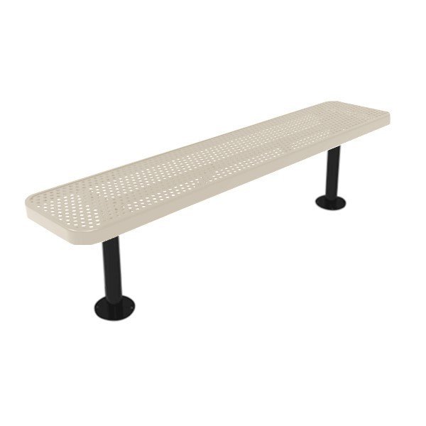 Elite Series 8 Ft. Thermoplastic Polyethylene Coated Backless Players Backless Bench - 79 lbs. - Quick ship	