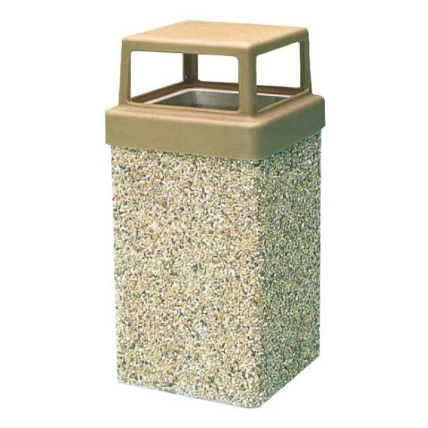  Concrete Square Trash Receptacle