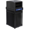 Plastic Trash Receptacle With Dome Lid