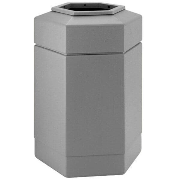 Poly Tec Commercial Plastic Hexagonal Trash Receptacle