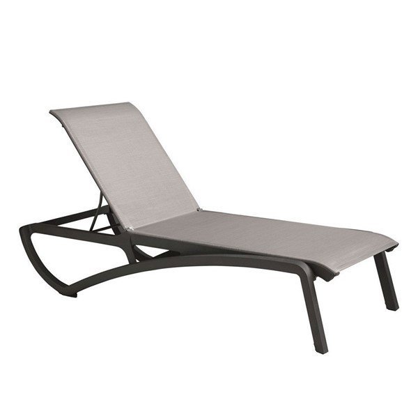 Sunset Sling Chaise Lounge With Plastic Resin Frame	