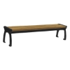 Park Ave Recycled Plastic Backless Bench With Cast Aluminum Frame