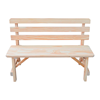 Traditional Wooden Bench with Back	