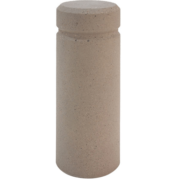 16" Round Concrete Bollard With Reveal Line - 39” Height