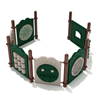 Camp Walden Playground Set For Commercial Use - Ages 6 To 23 Months - Quick Ship - Neutral - Back