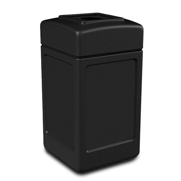 42 Gallon Poly Tec Polyethylene Square Waste Receptacle - 18 lbs.	