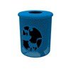Dog N' Play 32 Gallon Punched Steel Trash Receptacle	