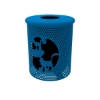 Dog N' Play 32 Gallon Punched Steel Trash Receptacle	