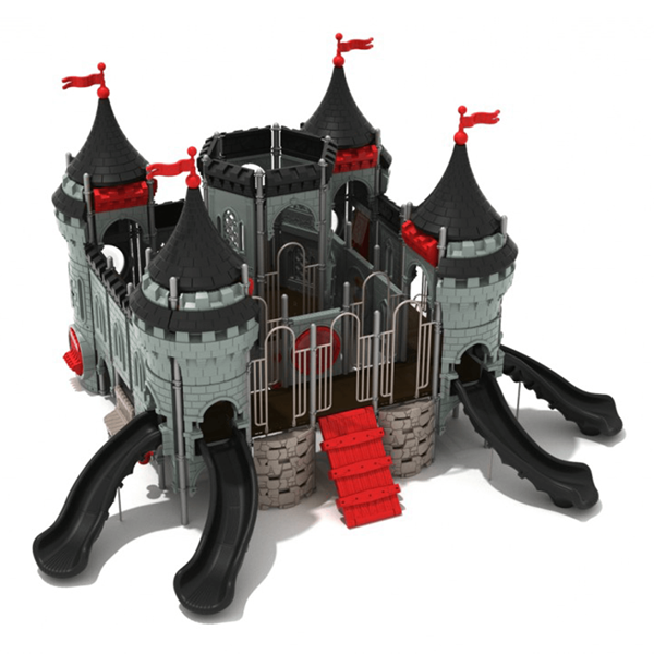 Castle Grey Maw Massive Commercial Playground Structure - Ages 2 To 12 Years