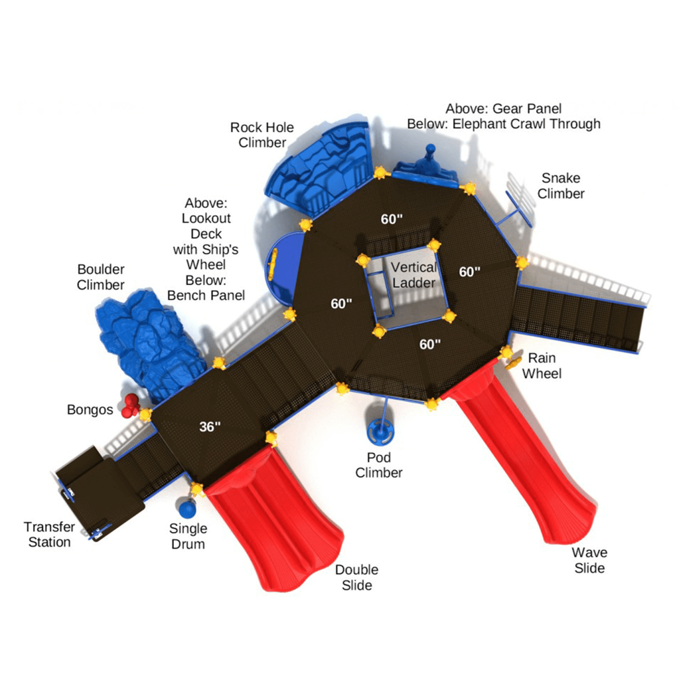 San Luis Commercial Grade Playground Equipment Ages 2 to 12 Years