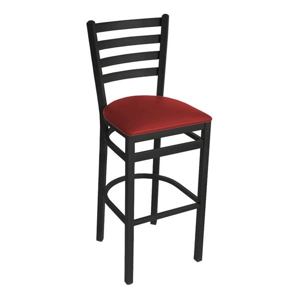 Metro Interior Restaurant Bar Chair With Metal Frame And Wooden Or Vinyl Upholstered Seat	