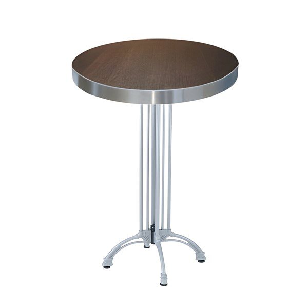 Picture of Indoor Restaurant Bar Height Table with Marco Top and Modern Cast Aluminum Base - 24", 30", or 36"