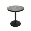 Indoor Restaurant Dining Table with Marco Top and Round Stamped Steel Base	