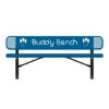 ELITE Series Rectangular Thermoplastic Buddy Bench – 4 Foot, 5 Foot, or 6 Foot - Quick Ship	