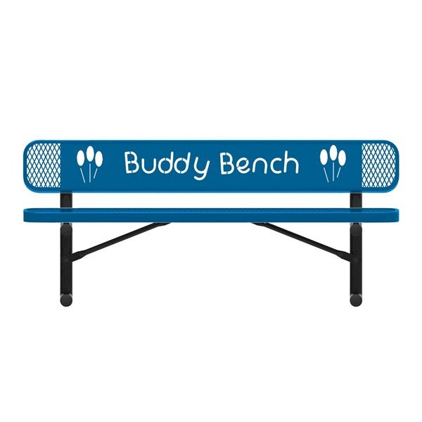 ELITE Series Rectangular Thermoplastic Buddy Bench – 4 Foot, 5 Foot, or 6 Foot - Quick Ship	