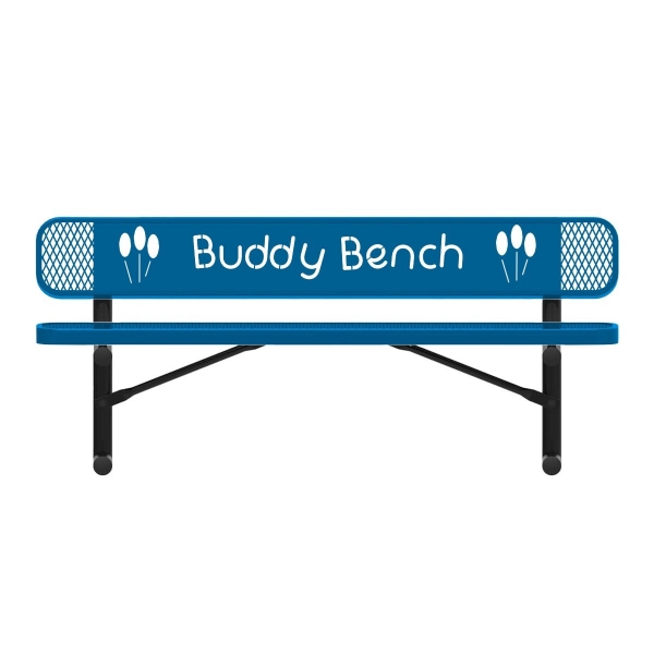 ELITE Series Rectangular Thermoplastic Buddy Bench – 4 Foot, 5 Foot, or 6 Foot - Quick Ship	