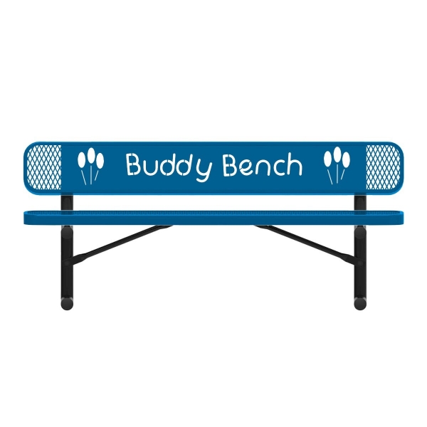 ELITE Series Rectangular Thermoplastic Buddy Bench – 4 Foot, 5 Foot, or 6 Foot - Quick Ship	