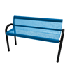 RHINO 4 Ft. MOD Thermoplastic Polyolefin Coated Metal Bench With Back