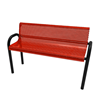 RHINO 4 Ft. MOD Thermoplastic Polyolefin Coated Metal Bench With Back
