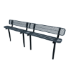 Inground - Expanded - ELITE 15 Ft. Thermoplastic Polyethylene Coated Bench With Back