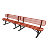 Portable - Expanded - ELITE 15 Ft. Thermoplastic Polyethylene Coated Bench With Back