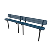 Inground - Perforated - ELITE 15 Ft. Thermoplastic Polyethylene Coated Bench With Back