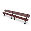 Surface Mount - Perforated - ELITE 15 Ft. Thermoplastic Polyethylene Coated Bench With Back