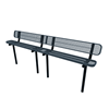 Inground Mount - Expanded - RHINO 15 Ft. Thermoplastic Polyolefin Coated Bench With Back