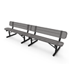 Portable - Perforated - RHINO 15 Ft. Thermoplastic Polyolefin Coated Bench With Back